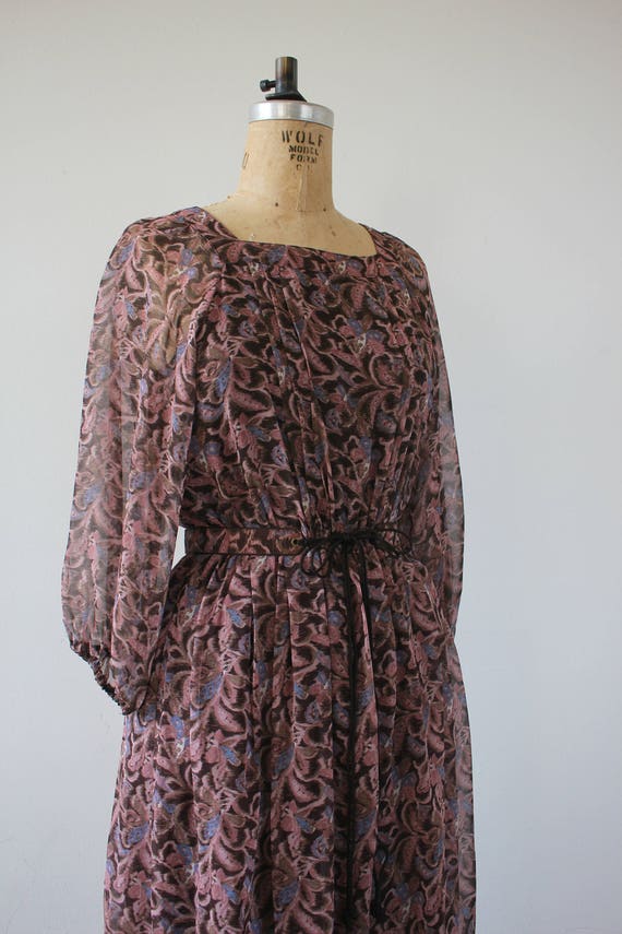 vintage 1970s dress / 70s boho dress / 70s floral… - image 7