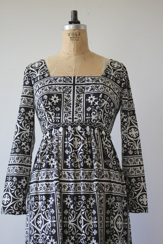 vintage 1960s dress / 60s black & white dress / 6… - image 3