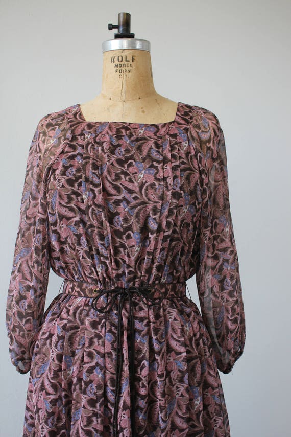 vintage 1970s dress / 70s boho dress / 70s floral… - image 9