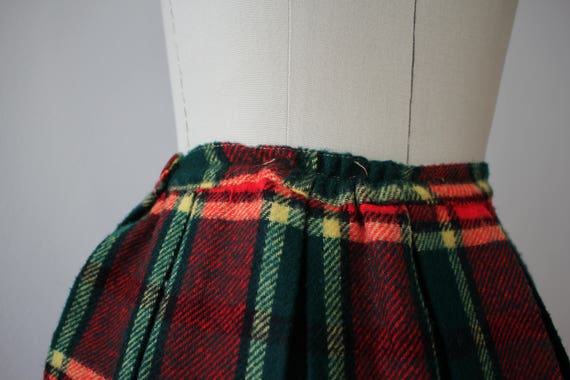 vintage 1960s skirt / 60s plaid skirt / 60s rainb… - image 6