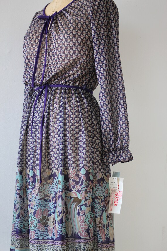 vintage 1970s dress / 70s purple boho dress / 70s… - image 6