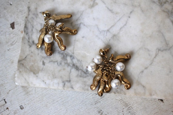vintage 1990s earrings / 90s gold earrings / 90s … - image 3
