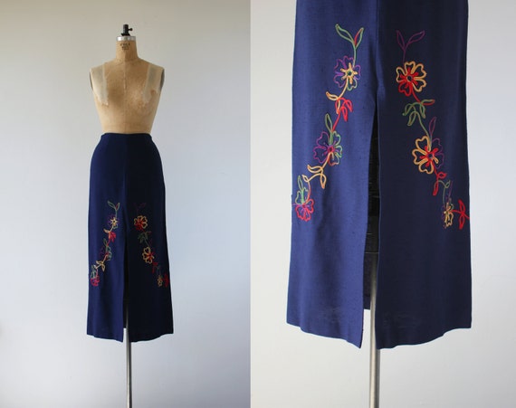 vintage 1960s skirt / 60s maxi skirt / 60s rainbow