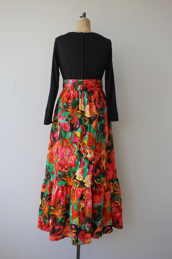 vintage 1960s dress / 60s maxi dress / 60s black … - image 6