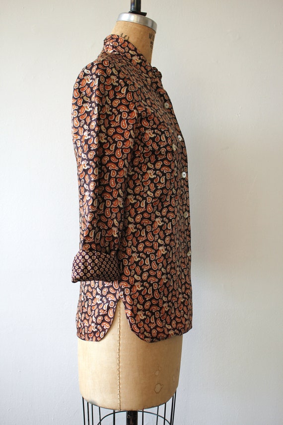 vintage 1970s blouse / 70s reversible blouse / 19… - image 5