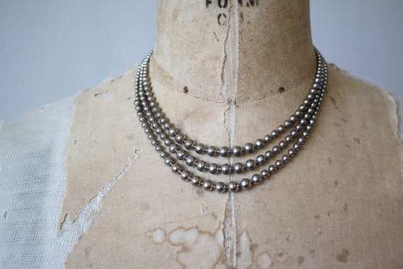 vintage 1930s necklace / 30s art deco ball chain n