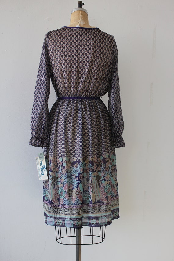 vintage 1970s dress / 70s purple boho dress / 70s… - image 7