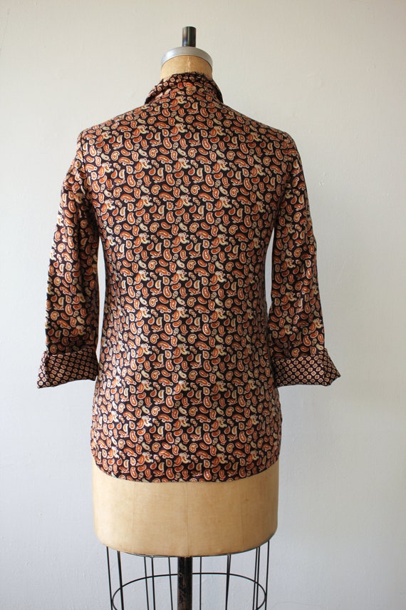 vintage 1970s blouse / 70s reversible blouse / 19… - image 4