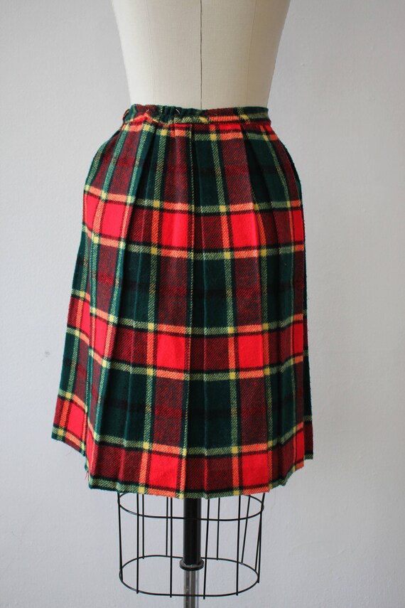 vintage 1960s skirt / 60s plaid skirt / 60s rainb… - image 5