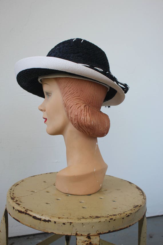 vintage 1970s hat / 1970s YSL straw hat / 70s des… - image 3
