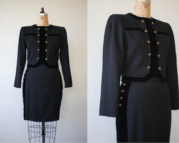 vintage 1980s suit / 80s emanuel ungaro suit / 80s