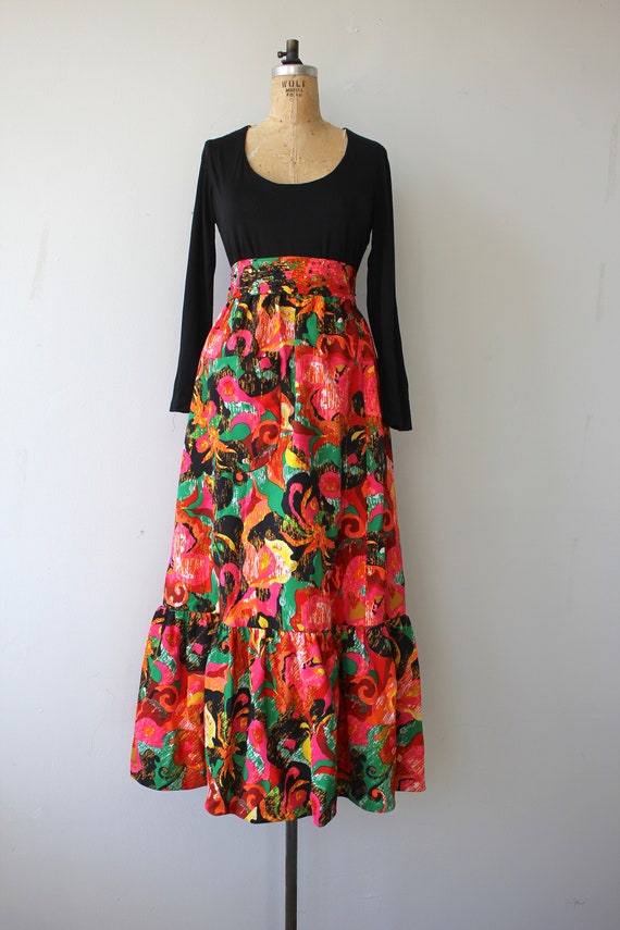 vintage 1960s dress / 60s maxi dress / 60s black … - image 2