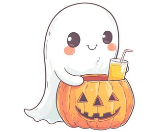 Cute ghost png, Halloween png, coffee png, bougie ghost png, here for the boos, sticker png, mug png, trending png