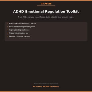 ADHD Emotional Regulation Toolkit | RSD Tracker | Mood Management System