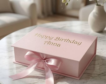 Personalized Gift Box with Custom Text | Handmade Keepsake Box | Custom Memory Box | Birthday Gift Box | Bridesmaid Proposal Box