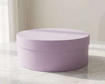 Handmade Round Cardboard Box – Diameter - 40 cm (15.75”) × Height - 15 cm (5.9”)