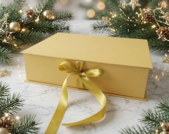 Personalized Christmas Gift Box | Handmade Holiday Keepsake Box | New Year Gift Box | Custom Cardboard Gift Box | Christmas Eve Box