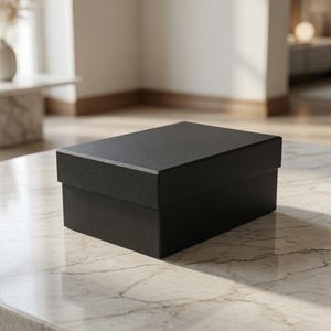 Coffret cadeau rectangulaire de luxe avec couvercle, boîte d'emballage en carton rigide pour bijoux, bougies et cosmétiques – 19×13×7,5 cm (7,5 × 5,1 × 3 pouces)