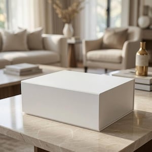 Scatola regalo magnetica fatta a mano con coperchio | Elegante scatola portaoggetti rigida in cartone | Scatola per ricordi | Scatola regalo personalizzata | 35 x 27 x 12 cm