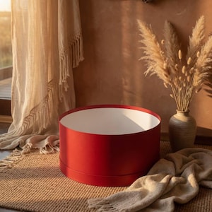 Riesige runde Geschenkbox mit Deckel – Luxuriöse Hutschachtel, große Blumenbox, Aufbewahrungsbox in Sondergröße, Hochzeits- und Eventdekoration
