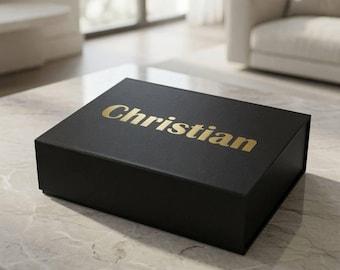 Handmade Magnetic Keepsake Box with Personalization | Luxury Gift Box | Custom Name, Quote | Magnetic Closure | Multiple Colors and Sizes