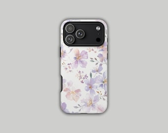 Lilac Floral iPhone Case, Lavender Flower Phone Case