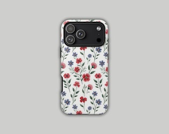 Blossom Wildflower Floral iPhone Case, Flower Pattern Phone Case