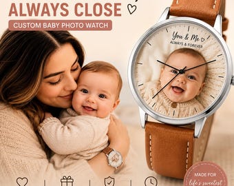 Personalized Baby Memory Watch, Custom Photo Gift for Parents, Grandparent Gift