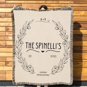 Personalized Family Name Woven Blanket, Custom Family Blanket, Family Tree Throw Blanket, Housewarming Gift, Custom Accent Blanket, Custom