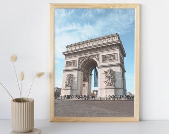 Arc de Triomphe Paris Print | Iconic Paris Landmark Photography | French Travel Wall Art | Matte Poster Print | Paris France Travel Print