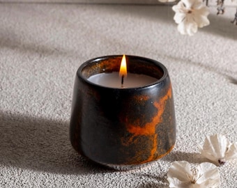 Soy Candle in Reusable Ceramic Cup – Aromatherapy Gift, Minimalist Home Décor