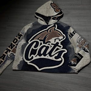Custom Tapestry Cropped Hoodie | Personalized Photo Collage image 7