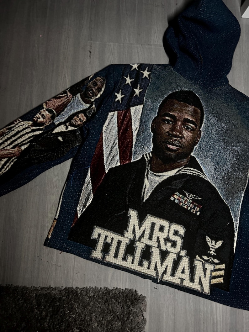 Custom Tapestry Cropped Hoodie | Personalized Photo Collage image 5