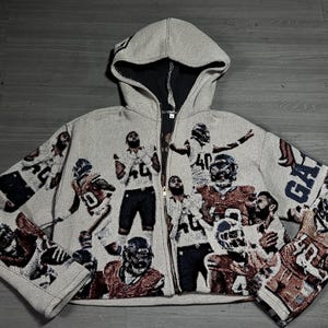 Custom Tapestry Cropped Hoodie | Personalized Photo Collage image 9