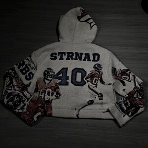 Custom Tapestry Cropped Hoodie | Personalized Photo Collage image 8