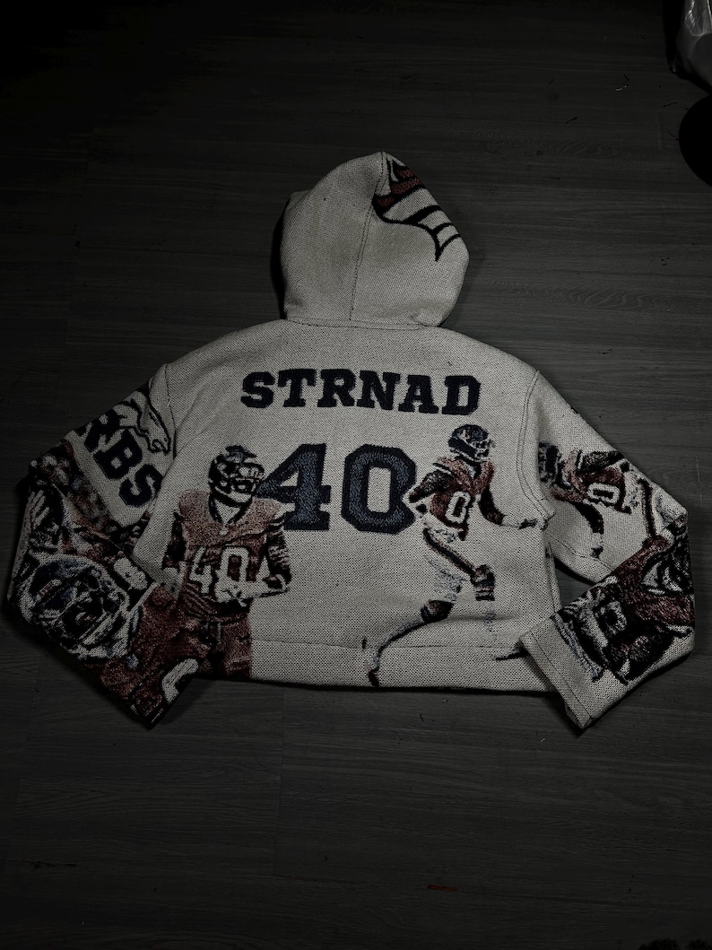 Custom Tapestry Cropped Hoodie | Personalized Photo Collage image 8