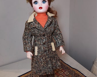 Cissy - Tweed Coat Outfit  and Furry Hat for Winter Weather - Sized for Modern Cissy