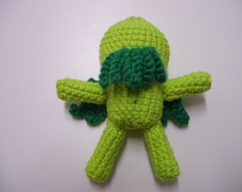 Cotton Amigurumi Squeaker Cthulhu Plushie Dog Toy, crochet monster toy, kawaii toy, tough dog toy, HP Lovecraft