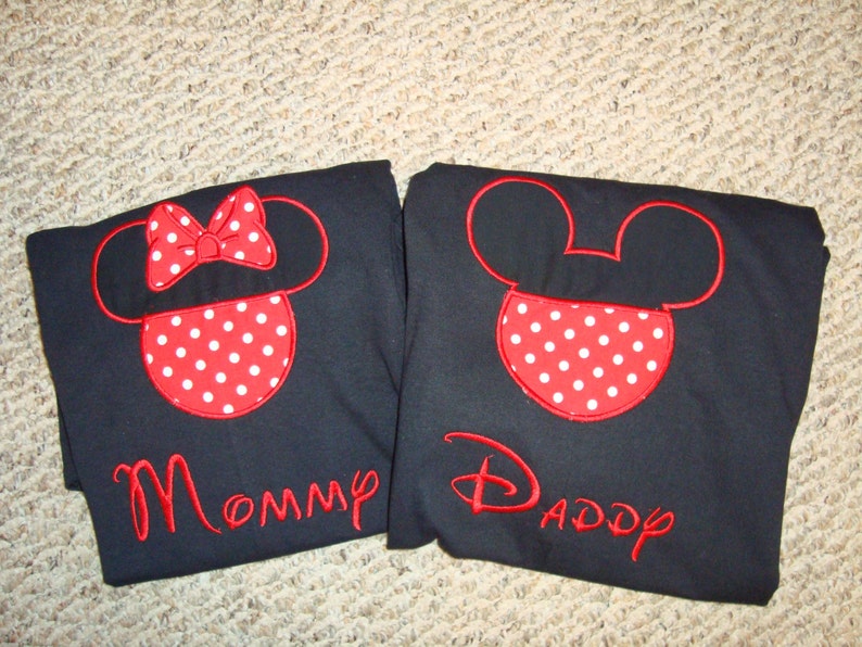 mickey and minnie mom and dad shirts