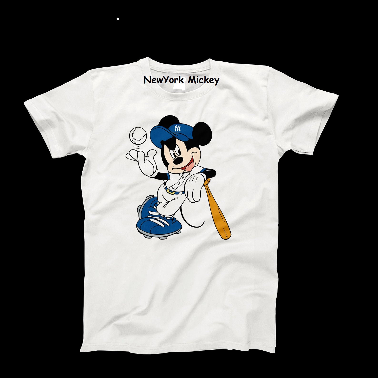 Baseball New York Yankees Mickey Mouse T-shirt Family Disney 