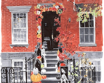 Art Print Halloween Decorations NYC, Wall Art New York