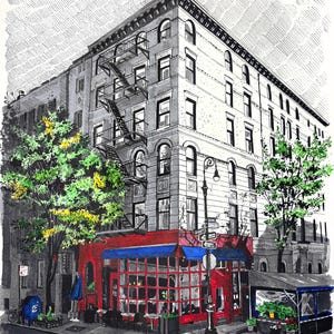 Friends Apartment Building New York City Print Art Sketching Wall friends-apartment-building-new-york-city-print-art-sketching-wall