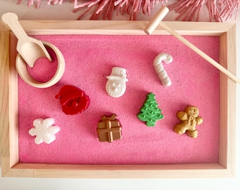 Pink Christmas Zen Garden for Kids & Adults, Sensory Toy