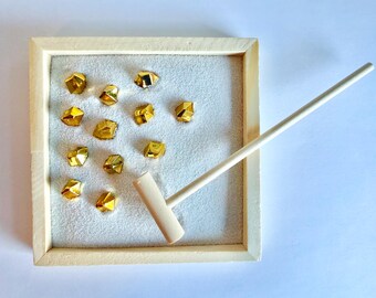 Mini Zen Garden Kit Gold Gems (4.7x4.7)