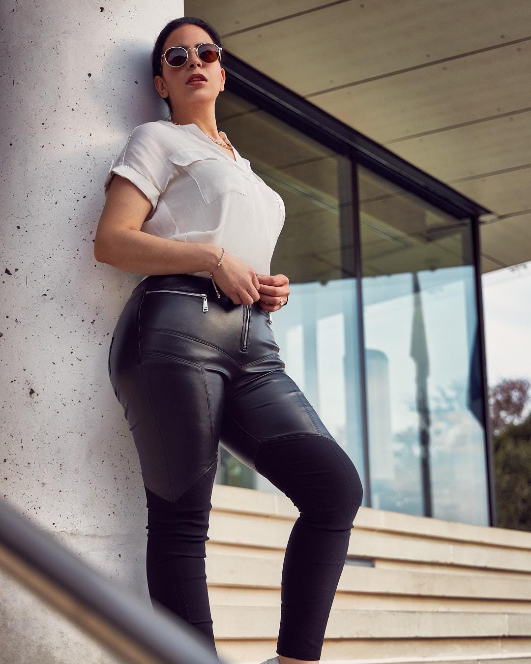 Silver Leather Pants - Etsy