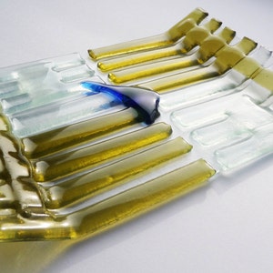 Recycled Window & Bottle Glass Bicolor Plate - IN STOCK