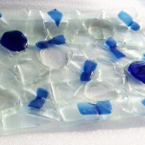Upcycled Clear Window & Bottle Glass Retangular Plate - CUSTOM MADE ITEM