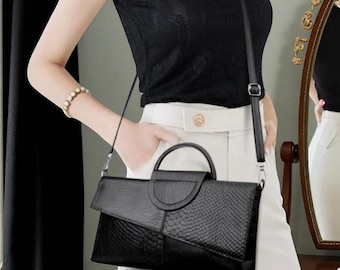 Luxury Women’s Crossbody Bag – Designer Inspired Shoulder & Top Handle Purse for Work, Travel, Casual Wear | Colors Black, Grey, Brown, Red