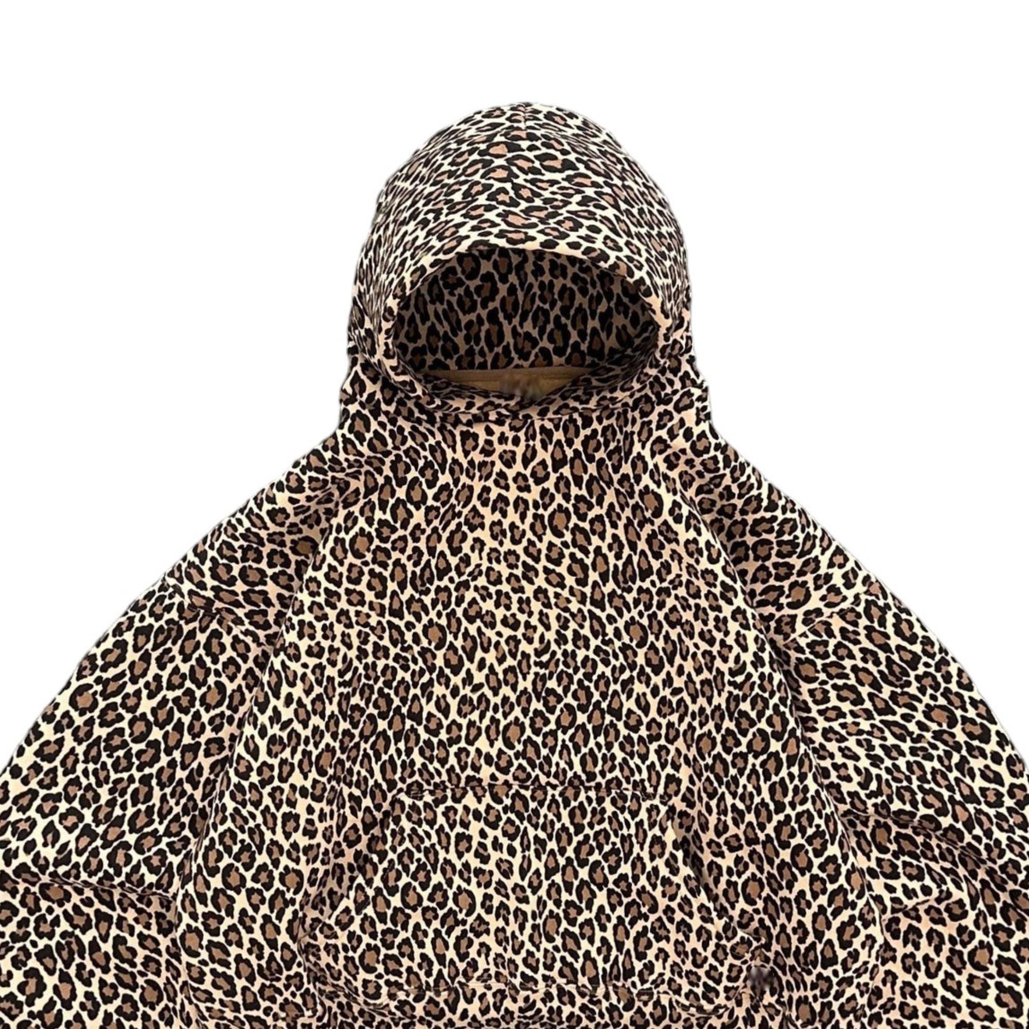 Purple Leopard Print Unisex Cotton Hoodie 2XS-6XL main image 0