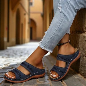 Women’s Walking Sandals – Comfy Slip-On Flats for Summer Holidays, Travel & Everyday Wear | Multiple Colors